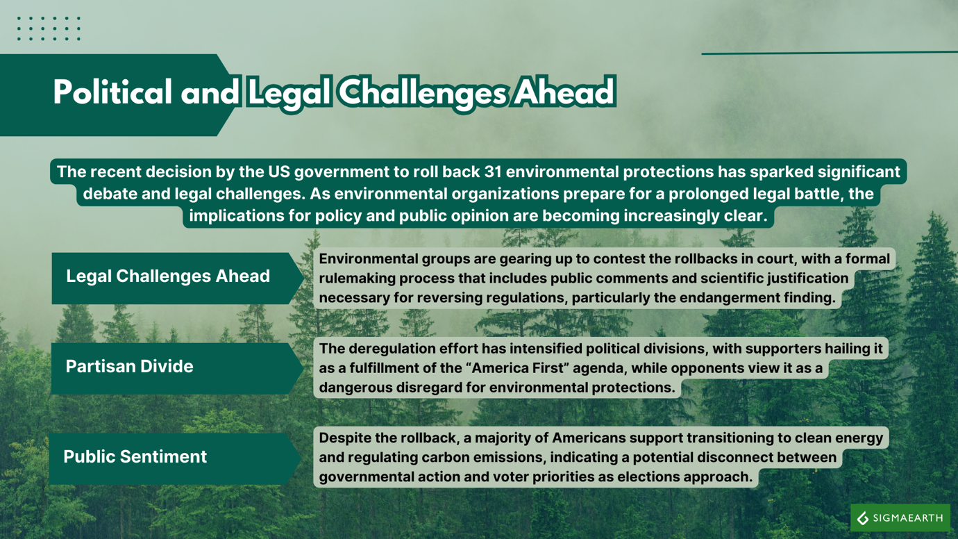 US is Rolling Back 31 Environmental Protections