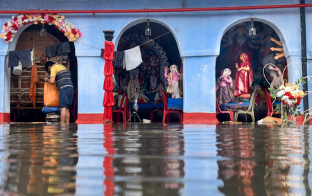 Record Rainfall Floods Kolkata