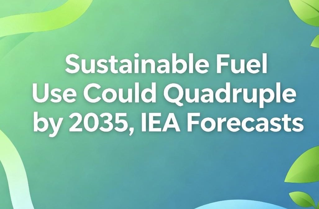 Sustainable Fuel Use Could Quadruple By 2035, IEA Forecasts