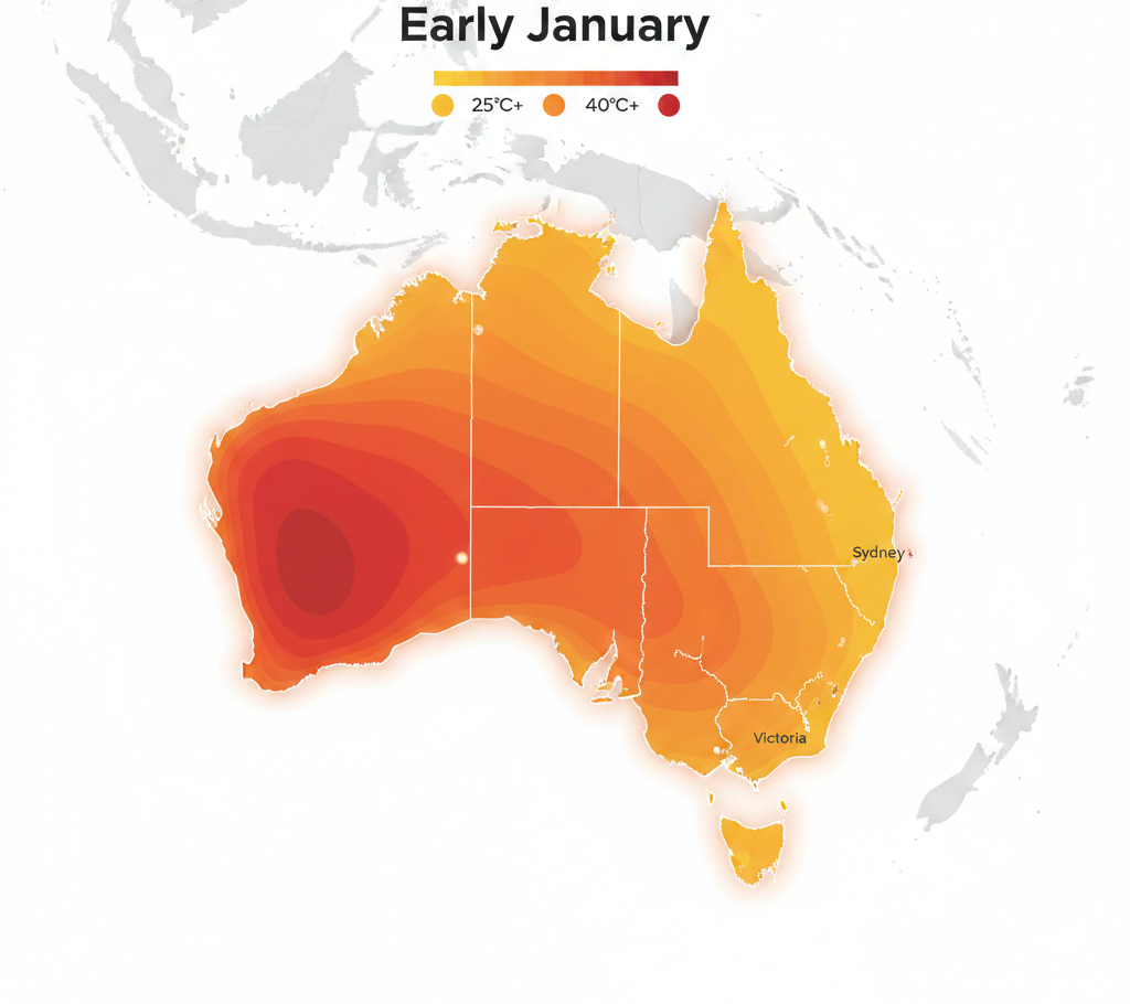 Early January Heatwave in Australia