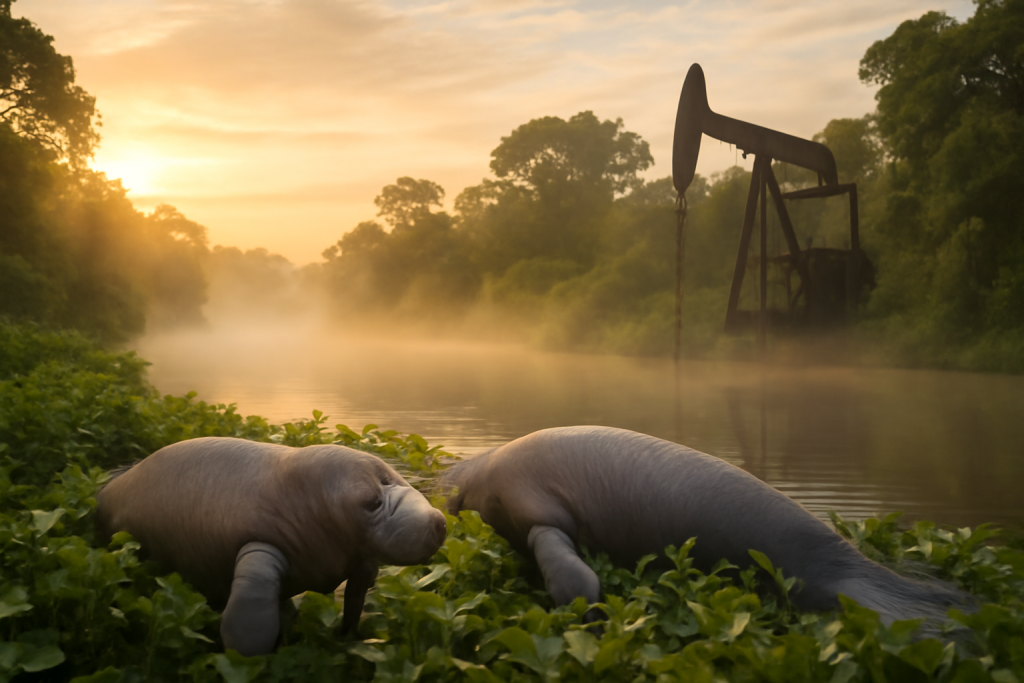 Amazon Oil Drilling Plan Threatens Rare Hybrid Manatees Without Rescue Options