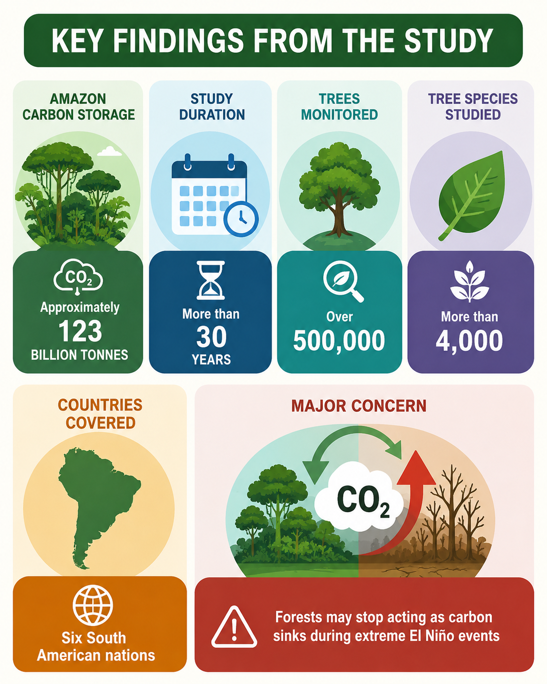 Tropical forests may release more carbon during El Niño