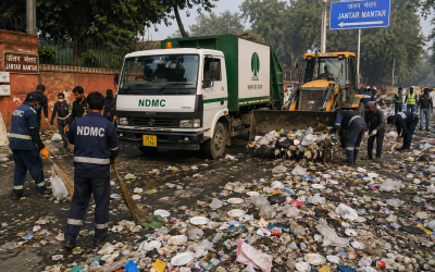 Hours After CJP Protest Ends, NDMC Clears 60 Tonnes Of Waste From Jantar Mantar