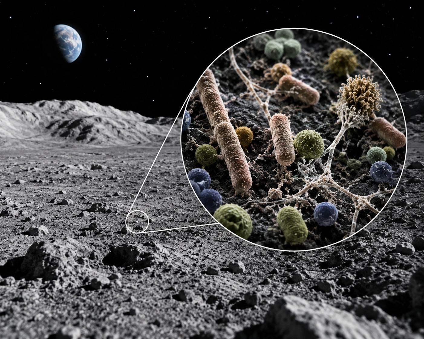 Human microbes could survive on the Moon’s South Pole